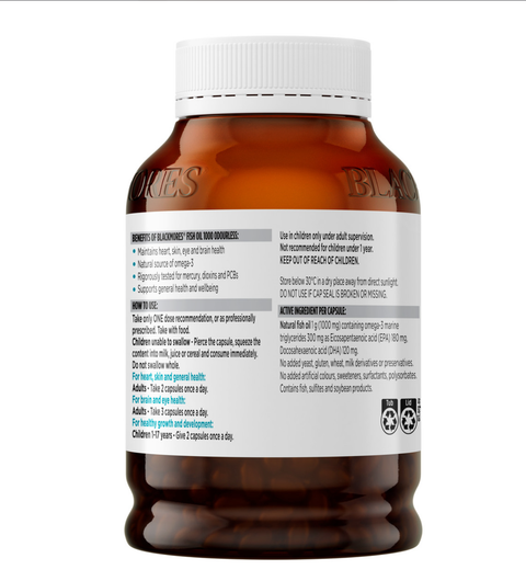 Blackmores Fish Oil 1000 Odourless 400 Capsules