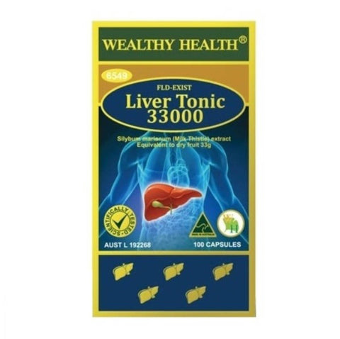 Wealthy Health Liver Tonic 33000mg 100 Capsules