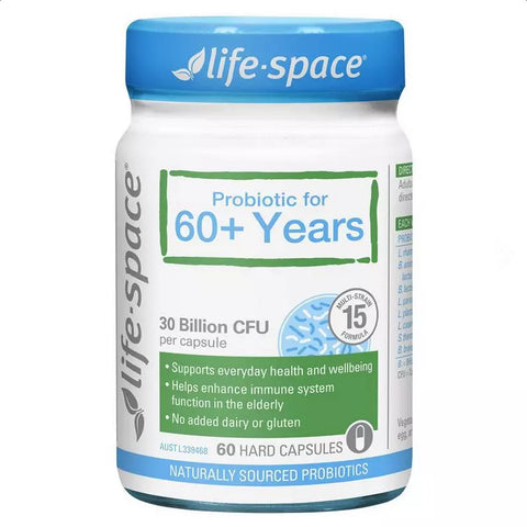 Life Space Broad Spectrum Probiotic for 60+ Years 30 Billion 60 Capsules