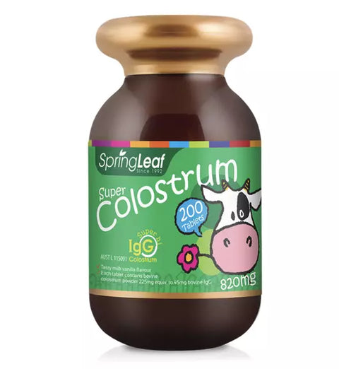 Spring Leaf Super Colostrum 820mg Chewable 200 tablets