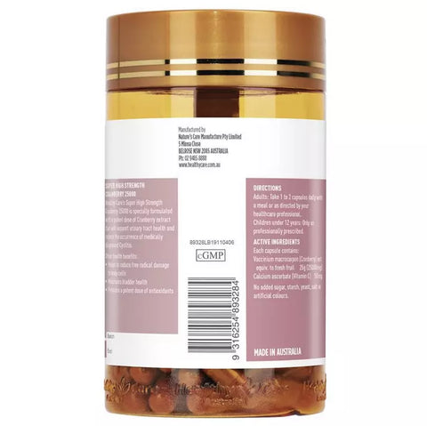 Healthy Care Super High Strength Cranberry 25000mg - 90 Capsules