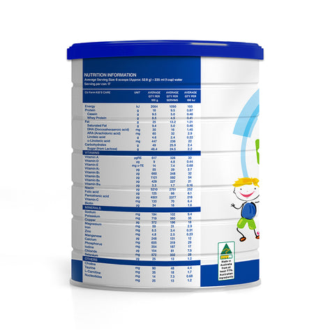 Oz Farm 900g Kid's Care Complete Nutrition Milk Powder Formula Children 1-10yrs