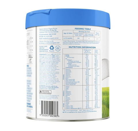 Bellamy's Organic  Beta Genica-8™ Step 2 Follow-On Formula 800g