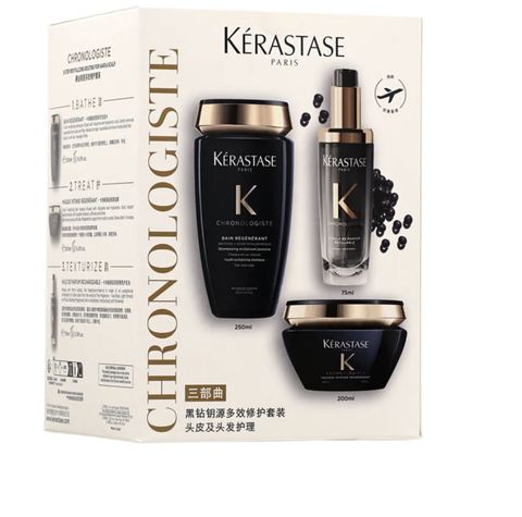 Kerastase Chronologiste 3-Step Revitalizing Hair Scalp Care Set