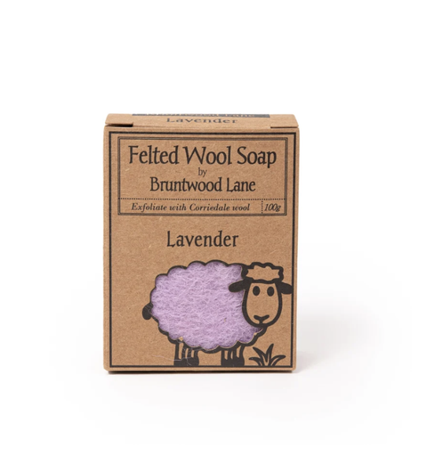 Bruntwood Lane Felted Wool Soap Lavender 100g