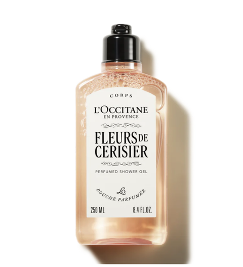 L'Occitane  Fleurs de Cerisier Perfumed Shower Gel 250ml (Cherry Blossom) NEW LOOK