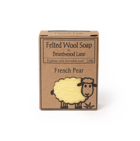 Bruntwood Lane Felted Wool Soap French Pear 100g
