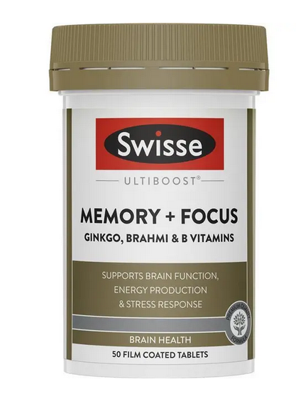 Swisse Ultiboost Memory + Focus 50 Tablets