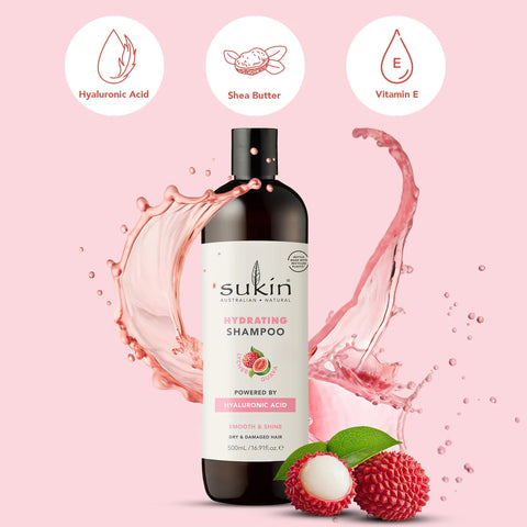 Sukin LYCHEE HYDRATING SHAMPOO | FRUITY HAIRCARE | 500ML