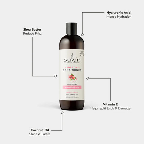 Sukin LYCHEE HYDRATING CONDITIONER| FRUITY HAIRCARE | 500ML