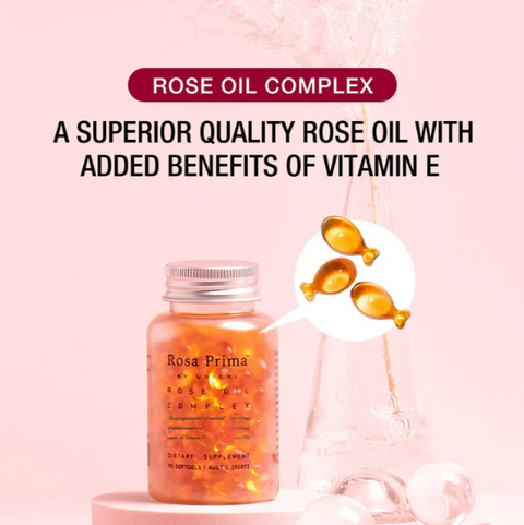 Unichi Rosa Prima Rose Oil Complex 90 Softgels
