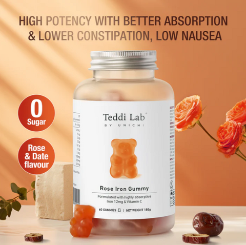 Unichi Rose Iron Gummy 60 Gummies