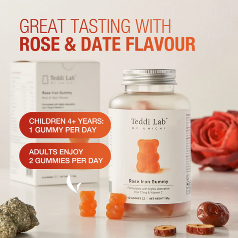 Unichi Rose Iron Gummy 60 Gummies