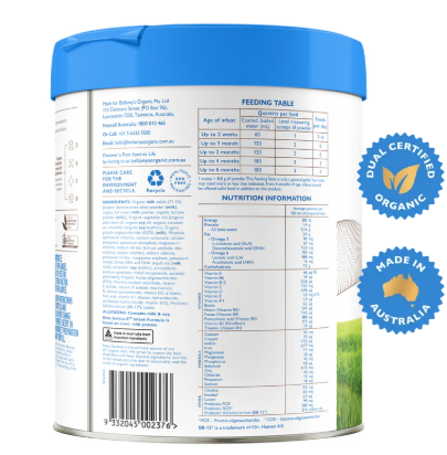 Bellamy's Organic Beta Genica-8™ Step 1 Infant Formula 800g