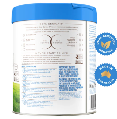 Bellamy's Organic Beta Genica-8™ Step 1 Infant Formula 800g
