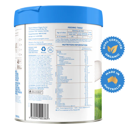 Bellamy's Organic  Beta Genica-8™ Step 2 Follow-On Formula 800g