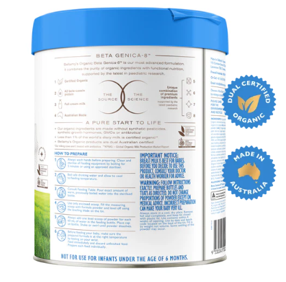 Bellamy's Organic  Beta Genica-8™ Step 2 Follow-On Formula 800g