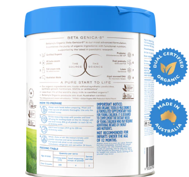 Bellamy's Organic Beta Genica-8™ Step 3 Toddler Milk Drink 800g