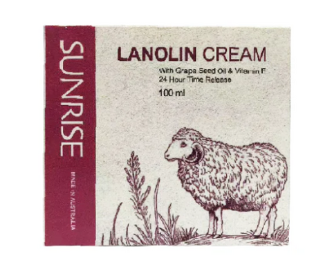 Sunrise Lanolin Cream With Grape Seed Oil 100ml
