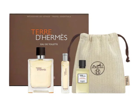 Hermes Terre D'Hermes EDT 100ml, EDT 15ml & Hair and Body Shower Gel 40ml Travel Set