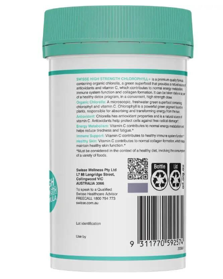 Swisse-High Strength Chlorophyll+1000mg 200 Tablets