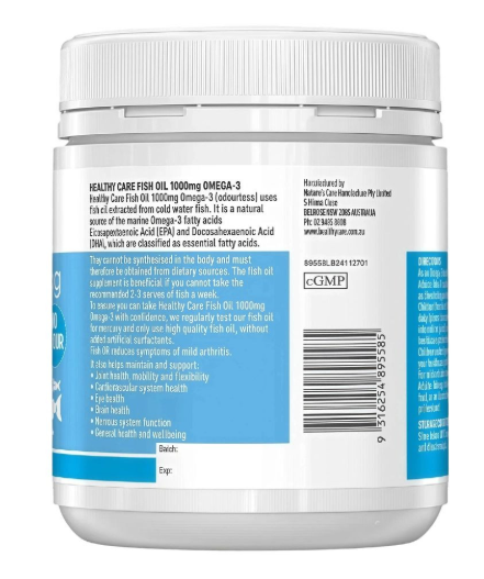 Healthy Care Premium Fish Oil 1000mg 200 Capsules