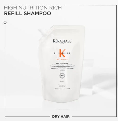Kerastase Nutritive Bain Satin Riche Shampoo Refill Pouch 500ml