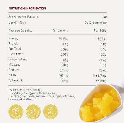 Unichi Teddi Lab Omega-3 DHA Gummy-60 Gummies