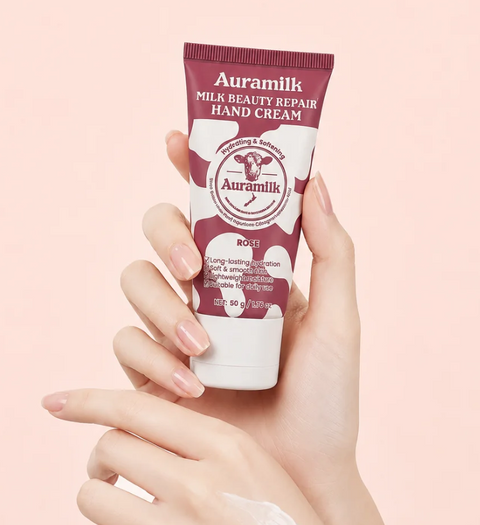 Auramilk Rose Milk Beauty Repair Hand Cream 50g