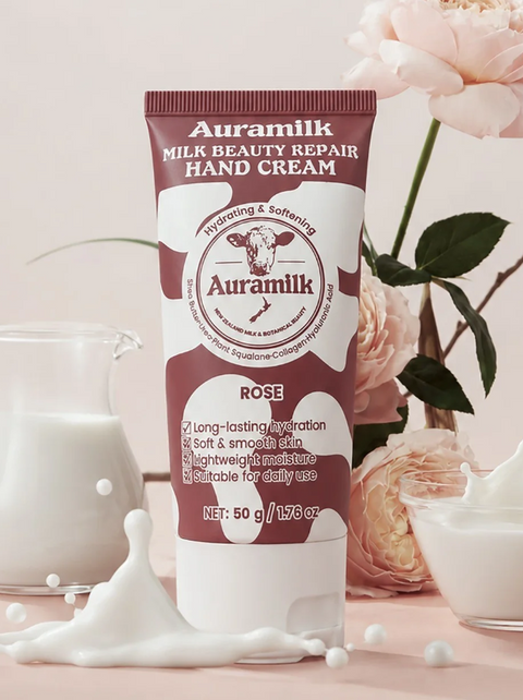 Auramilk Rose Milk Beauty Repair Hand Cream 50g