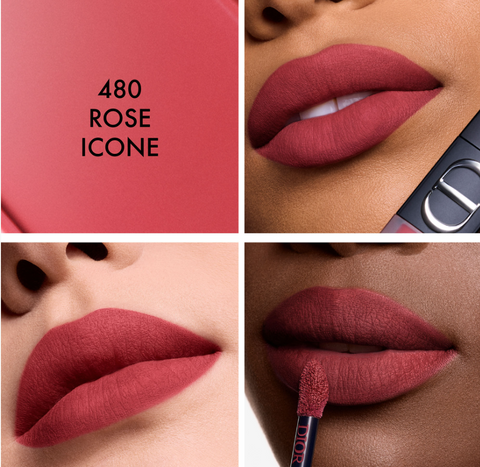 DIOR Rouge Dior On Stage Ink Blur Liquid Lipstick #480 Rose Icone 6ml