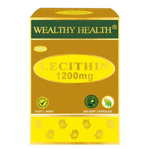 Wealthy Health Lecithin 1200mg 200 Capsules