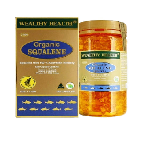 Wealthy Health Organic Squalene 1000mg 365 Capsules