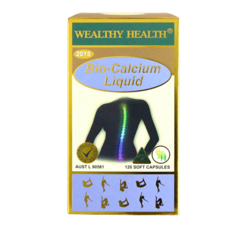 Wealthy Health Bio-Calcium Liquid 120 Capsules