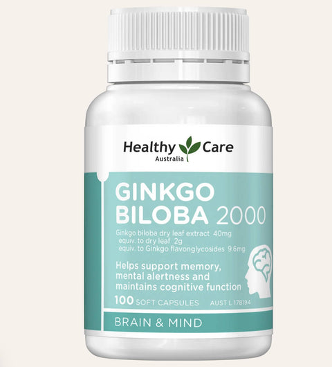 Healthy Care Ginkgo Biloba 2000mg 110 Softgel Capsules