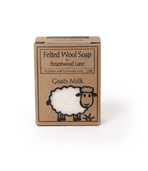 Bruntwood Lane Felted Wool Soap Goats Milk 100g