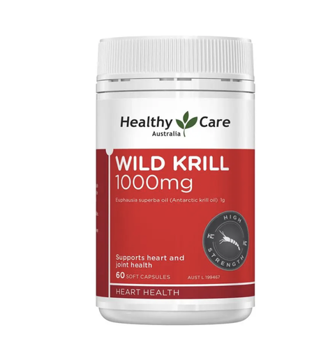 Healthy Care Wild Krill Oil 1000mg 60 Soft Capsules