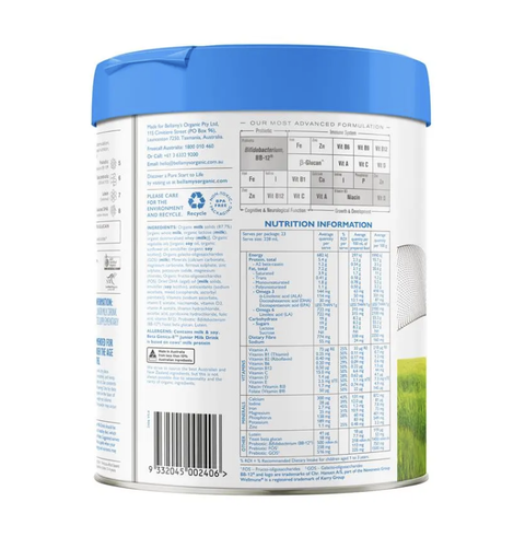 Bellamy's Organic Beta Genica-8™ Step 4 Junior Milk Drink 800g