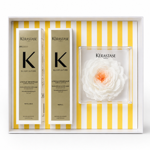 Kerastase Elixir Ultime L’Huile Refillable Hair Oil Gift Set 150ml (75ml + 75ml Refill)