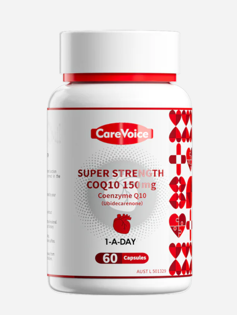 CareVoice Spuer Strength CoQ10 150mg 60 Capsules