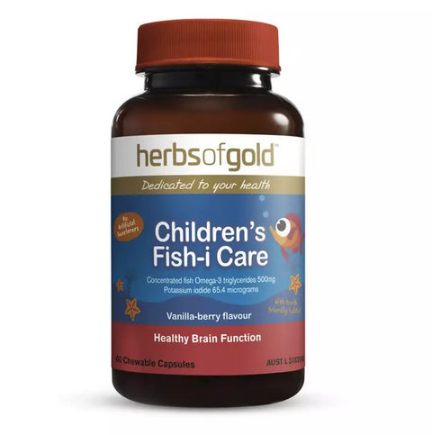 Herbs of Gold Childrens Fish-i Care 60 Capsules