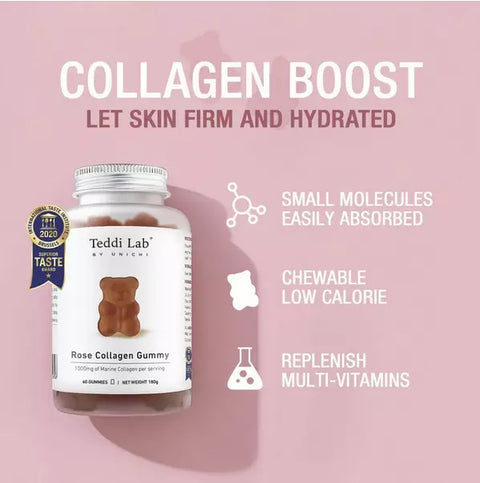 Unichi Rosa Prima Rose Collagen 60 Gummies