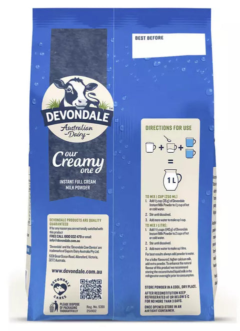 Devondale Devondale Full Cream Milk Powder 1kg – AMG Health&Beauty Shop