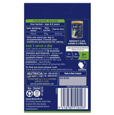 Aptamil Aptagrow Sachets 6+ Years 4x4x35g * 4 Sachets