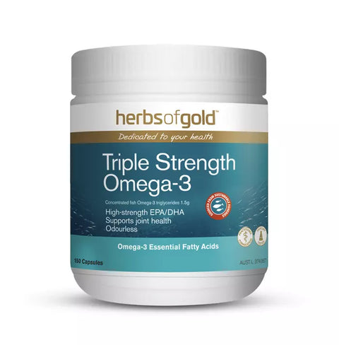 Herbs of Gold Triple Strength Omega 3 150 Capsules