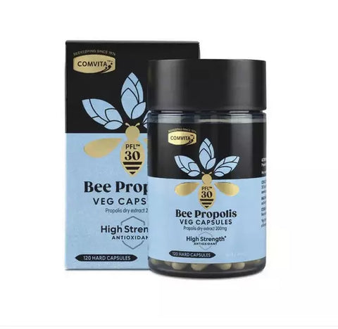 Comvita Bee Propolis Veg Capsules PFL30 High Strength Antioxidant 120 Hard Capsu
