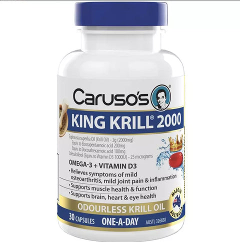 Carusos King Krill 2000mg 30 Capsules