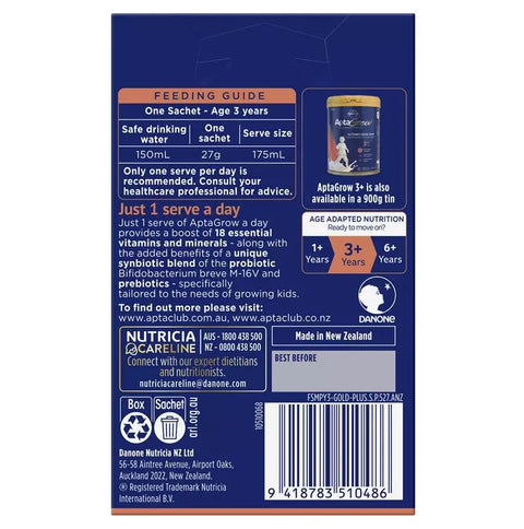 Aptamil Aptagrow Sachets 3+ Years 4x4x27g*4  4 Sachets