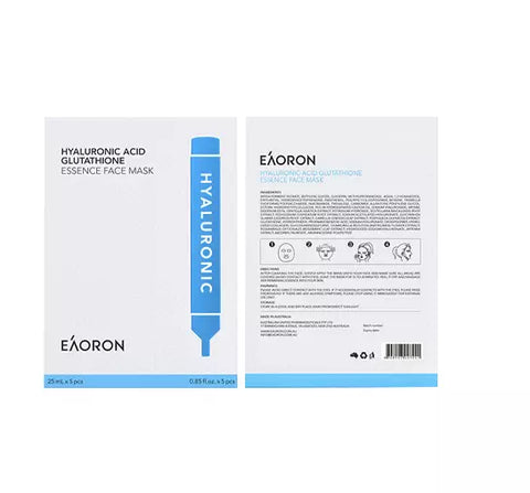 Eaoron Hyaluronic Acid Glutathione Essence Face Mask 5pcs