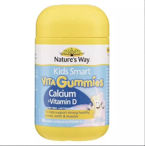 Nature's Way Kids Smart Vita Gummies Calcium + Vit D 60 Pastilles